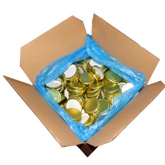 Twist Off 82er TO Deckel - gold Waben - 700 Stück - ganzer Karton